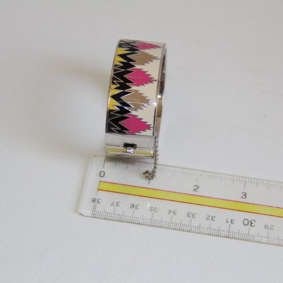 Coach Hawk Feather Enamel Hinged Bangle - Picture 10 of 11